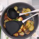 Stainless Steel Handle Silicone Kitchenware Set of 2 Silicone Spatula Ladle