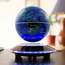 LED Magnetic Levitation World Map Light Decor Floating  World Globe 6 Inch Blue