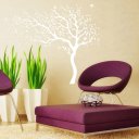 Huge Tree Wall Decals Removable Nursery Mural Sticker White Tree Wall Decal