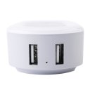 Portable Multi-Port USB With LED Night Light Multi-Function Charger White Color