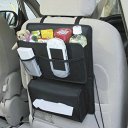 Car Seat Back Travel Storage Bag With Tablet Holder And Backseat Protector