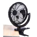 823 Desktop Clip Fan USB Charging&Battery Power Supply Clip Base 2 Speeds Mini Portable Fan