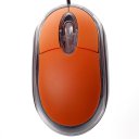 Classic Optical Wired Mouse with Lighting Display Orange