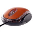 Classic Optical Wired Mouse with Lighting Display Orange