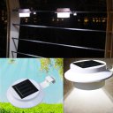 Outdoor Solar Light LED Light Gutter Fence Wall Lamp&Bracket White Case Cool White Light