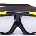 Optical Corrective Swimming Goggles Nearsighted Large Frame Goggles Black+Silver  -6.0