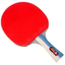Table Tennis Racket Inverted Rubber Ping Pong Paddle Horizontal Grip Red With Black