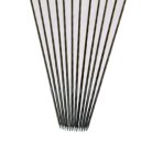 Outdoor Barbecue Tool Stainless Steel Stick Grilling Skewers Wooden Handle 10 In 1 Pack