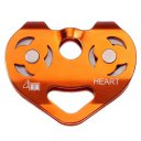 Outdoor Rock Climbing Pulley Dual Line Pulley  Orange