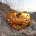 Outdoor Rock Climbing Pulley Dual Line Pulley  Orange