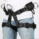 Outdoor Rock Climbing Harness High Altitude Working Safe Belt  Black