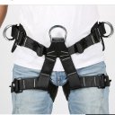 Outdoor Rock Climbing Harness High Altitude Working Safe Belt  Black