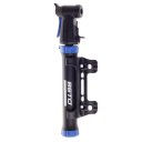 Bike Bicycle Cycling Mini Protable Air Pump Reinforced Aluminium Alloy Black with Blue