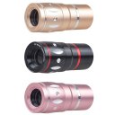 4 in 1 Phone Camera Lens Kit Fish Eye Lens/Wide Angle Lens /Macro Lens/Telephoto Lens Black