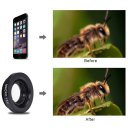 4 in 1 Phone Camera Lens Kit Fish Eye Lens/Wide Angle Lens /Macro Lens/Telephoto Lens Black