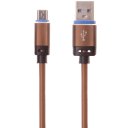 USB Cable Micro USB Cable Braided Quick Charge and High Speed Data Sync for Android 1 Meter Brown