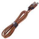 USB Cable Micro USB Cable Braided Quick Charge and High Speed Data Sync for Android 1 Meter Brown