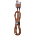 USB Cable Micro USB Cable Braided Quick Charge and High Speed Data Sync for Android 1 Meter Brown