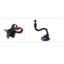 Universal phone holder,Double Clips, Mobile hose bracket , wideth within 9cm ,ABS+PVC, Black