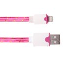 IOS iPhone Data Cable Nylon Woven Cable Golden Edge For iPhone5/6/6S 2m Rose Red