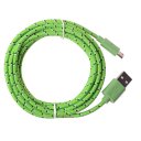 Android Phones Data Cable Nylon Woven Cable Micro USB Port 3m Green