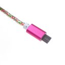 Android Phone 3 Colors Woven Aluminum Alloy Data Cable 2A 1m Red