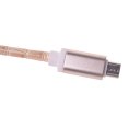 Android Phone Artificial Leather Stitching Data Cable 2A 1m Camel