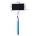 Wired Foldable Selfie Stick Self Portrait Monopod Gray