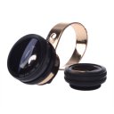 2 in 1 Phone Camera Lenses Fish Eye+0.67X Super Wide Angle Lens Golden