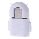 Phones and Tablets Accessory OTG Adapter For Android System Phones and Tablets OTG Cable White