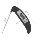 Folding Instant Read Cooking Thermometer High-performing Digital Food meat Thermometer Black