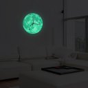 Creative Noctilucence Moon Wall Clock DIY Luminous Hang Clock Home Decor  Green