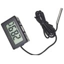 LCD Digital Thermometer Water thermometer For Refrigerator Fish Tank With 1m Wired Probe Black