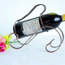 Creative Home Decoration Vintage Trolley Pattern Wine Rack Bronze