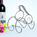 Creative Home Decoration Vintage Trolley Pattern Wine Rack Bronze