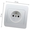 16A Wall-Mount Socket Panel 16A2P+E Single Outlet French Standard  White