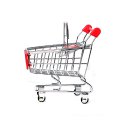 Mini Shopping Cart Shaped Storage Basket ini Supermarket Shopping Cart Multifunctional Storage Basket Card Case