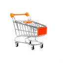 Mini Shopping Cart Shaped Storage Basket ini Supermarket Shopping Cart Multifunctional Storage Basket Card Case