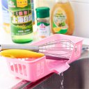 Creative Household Essentials Multifunctional Kitchen Sink Storage Basket Pink