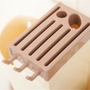 Kitchen Racks Knife Utensil Dish Knife Block Chopsticks Cage 3 Grid Kitchen Racks Beige