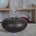 Ultrasonic Aroma Essential Oil Diffuser Humidifier British Anstralian Standard Plug Dark Wooden-grain