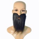 Holloween Prop Dress Up Prop Fake Beard With Moustache COS Tool Black