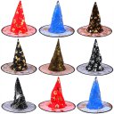 Halloween Masquerade Witch Wizard Sorcerer Hat Double Layer