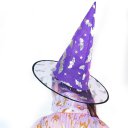 Halloween Masquerade Witch Wizard Sorcerer Hat Double Layer