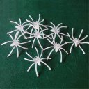 Holloween Toy Decoration Prop Plastic White Luminous Spider 20 in 1 Pack DIY Accessories 4.5*5cm