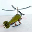 Creative Home Decoration Simulation Bullets Model Helicopter Military Model Army Green