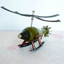 Creative Home Decoration Simulation Bullets Model Helicopter Military Model Army Green