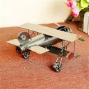 Creative Home Decoration Iron Model Knick-knacks Vintage Airplane Gray