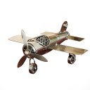 Creative Home Decoration Iron Model Knick-knacks Vintage Airplane Gray