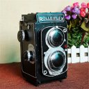 Creative Home Decoration Iron Model Knick-knacks Vintage Camera Model Black